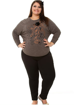 BA083 - Blusa Plus Size (Somente na cor Preta)