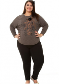 BA083 - Blusa Plus Size (Somente na cor Preta)
